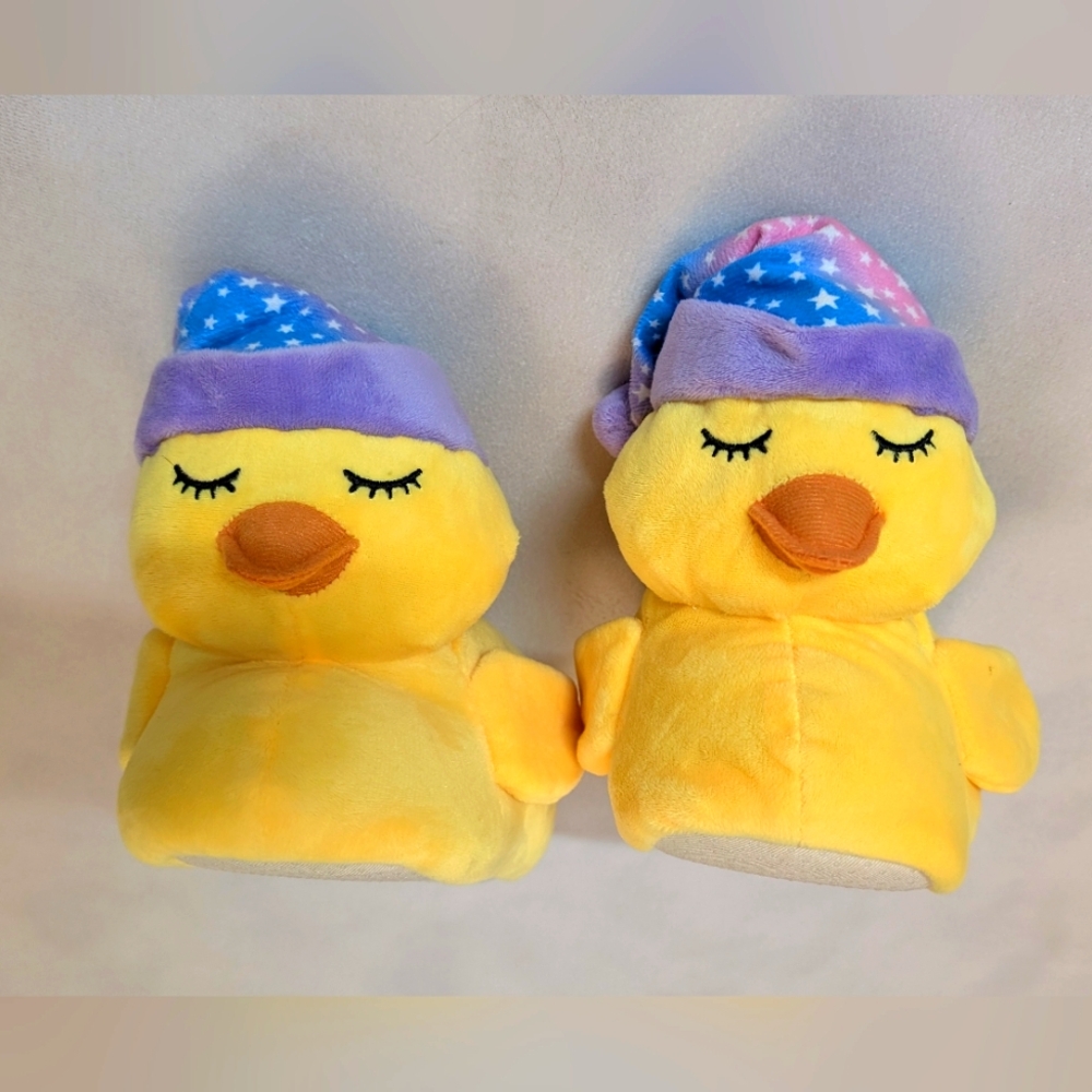Kids novelty plush slippers sleeping ducks